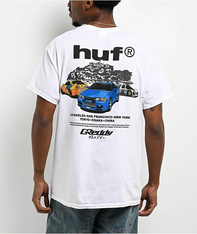 HUF x GReddy Heritage White T-Shirt | MainPlace Mall