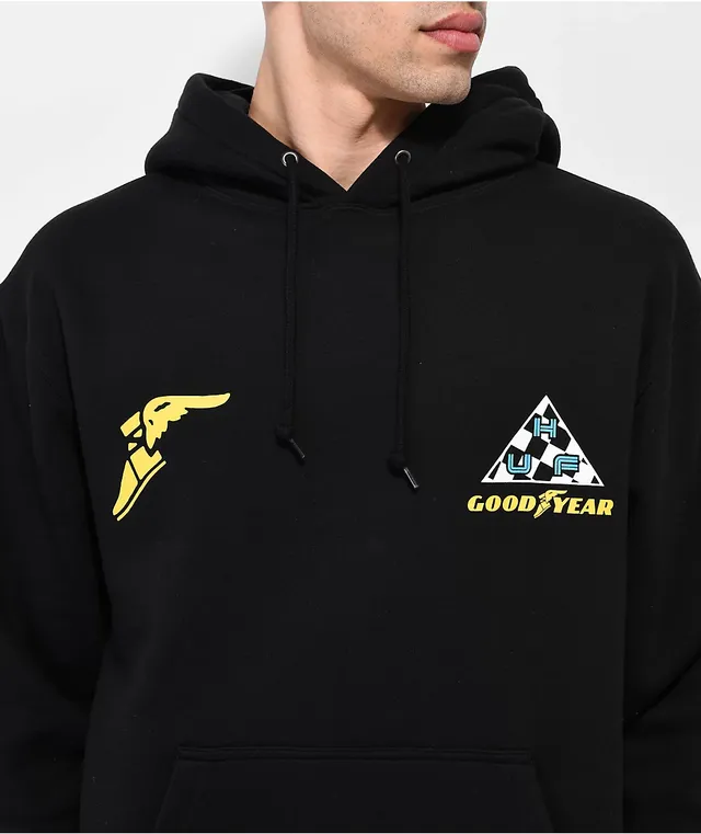 HUF x Goodyear Grand Prix TT Black Hoodie | Pueblo Mall