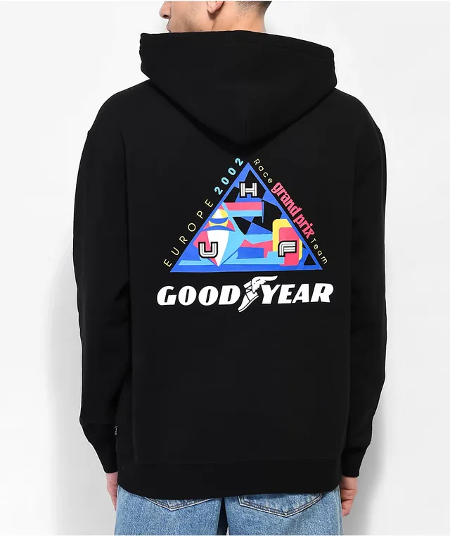 HUF x Goodyear Grand Prix TT Black Hoodie | Pueblo Mall