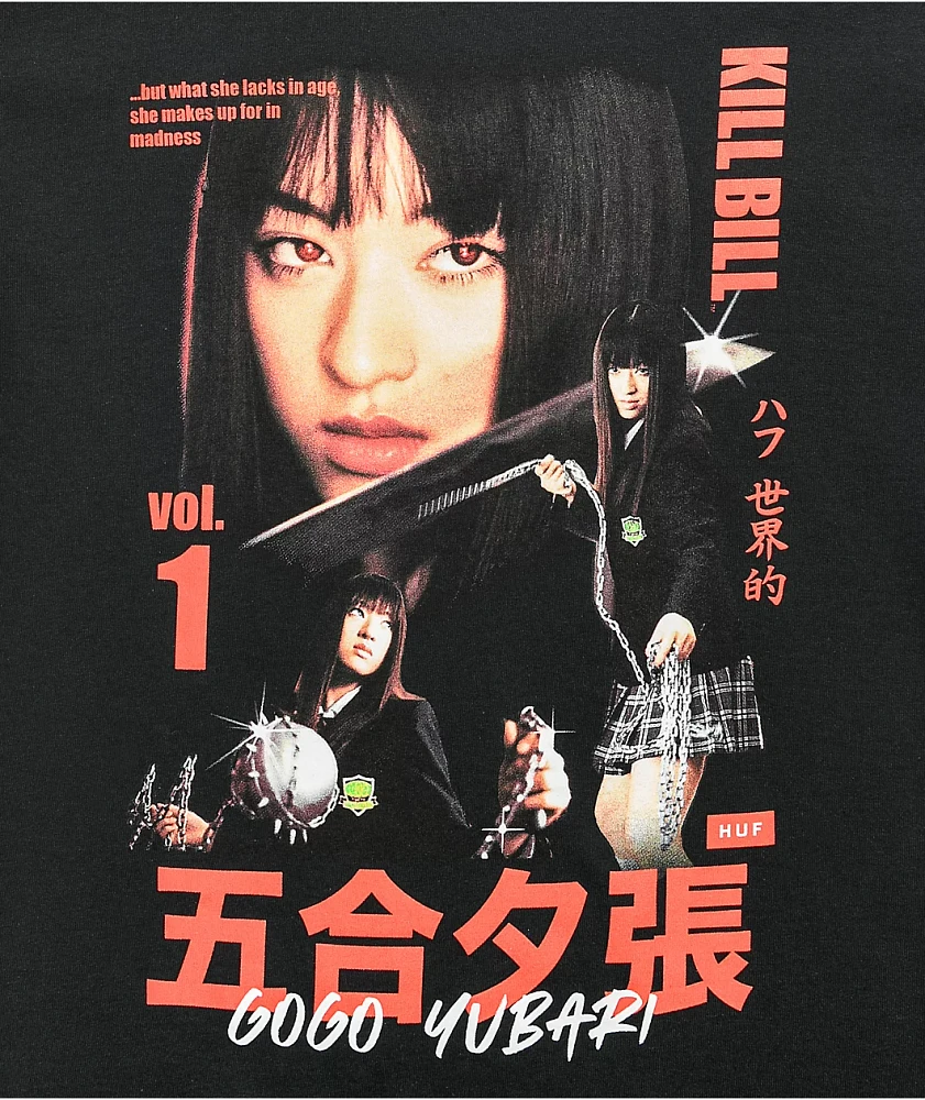 ハフ HUF KILL BILL キルビル GOGO YUBARI Tシャツ HUF x Kill Bill Gogo Yubari Black T-Shirt | Arden Fair