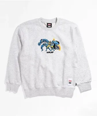 HUF x X-Men Mutant Grey Crewneck Sweatshirt at CoolSprings