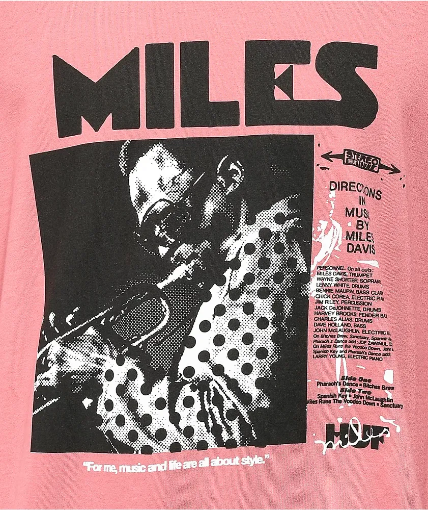 HUF x Miles Davis Voodoo Dusty Rose Washed Long Sleeve T-Shirt