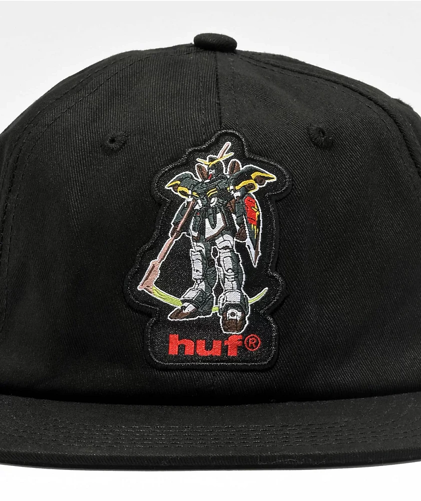 HUF x Mobile Suit Gundam Wing Deathscythe Black Snapback Hat at