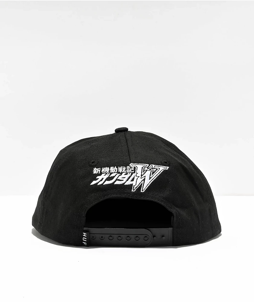 HUF x Mobile Suit Gundam Wing Deathscythe Black Snapback Hat at