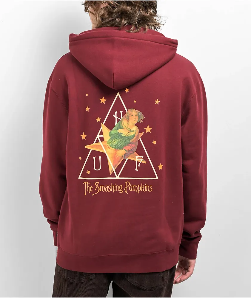 Huf burgundy hoodie 2025