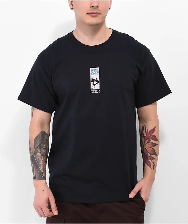 Huf black on sale t shirt