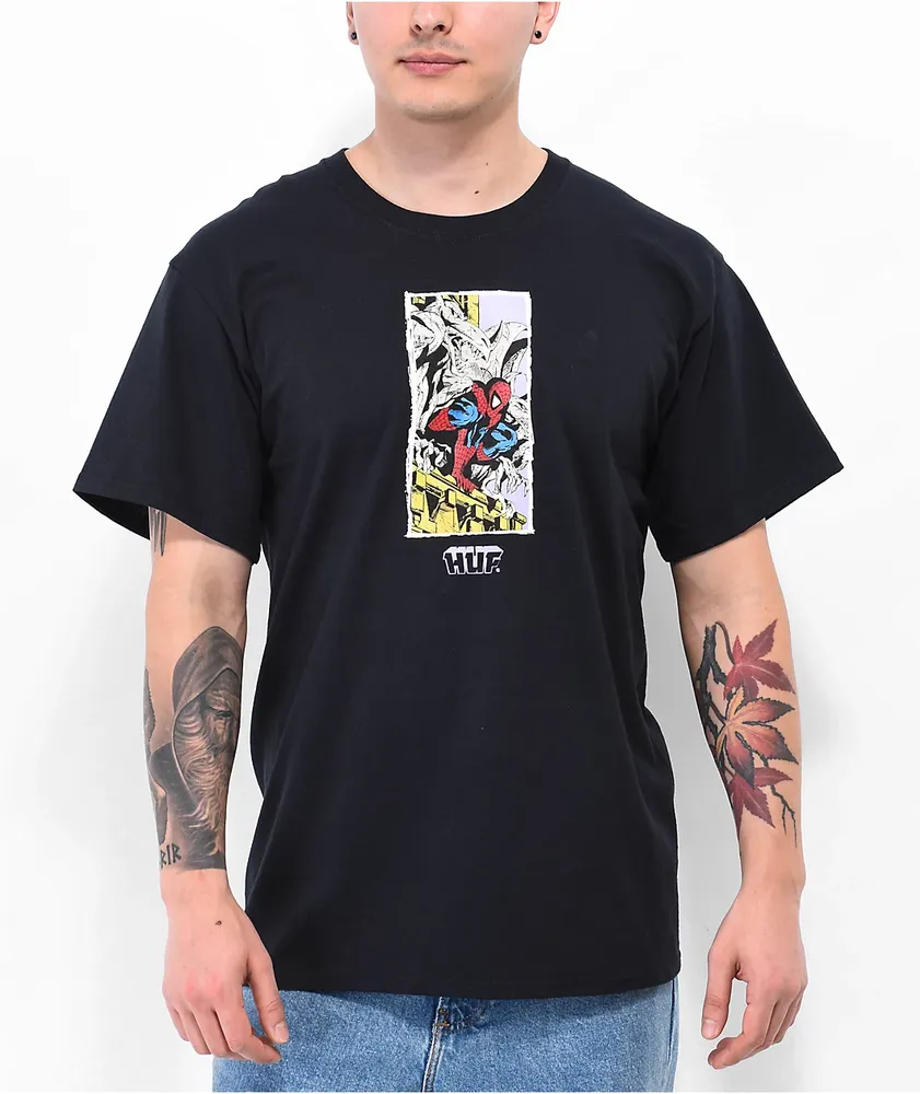 HUF x Spider Man Moody Black T Shirt MainPlace Mall