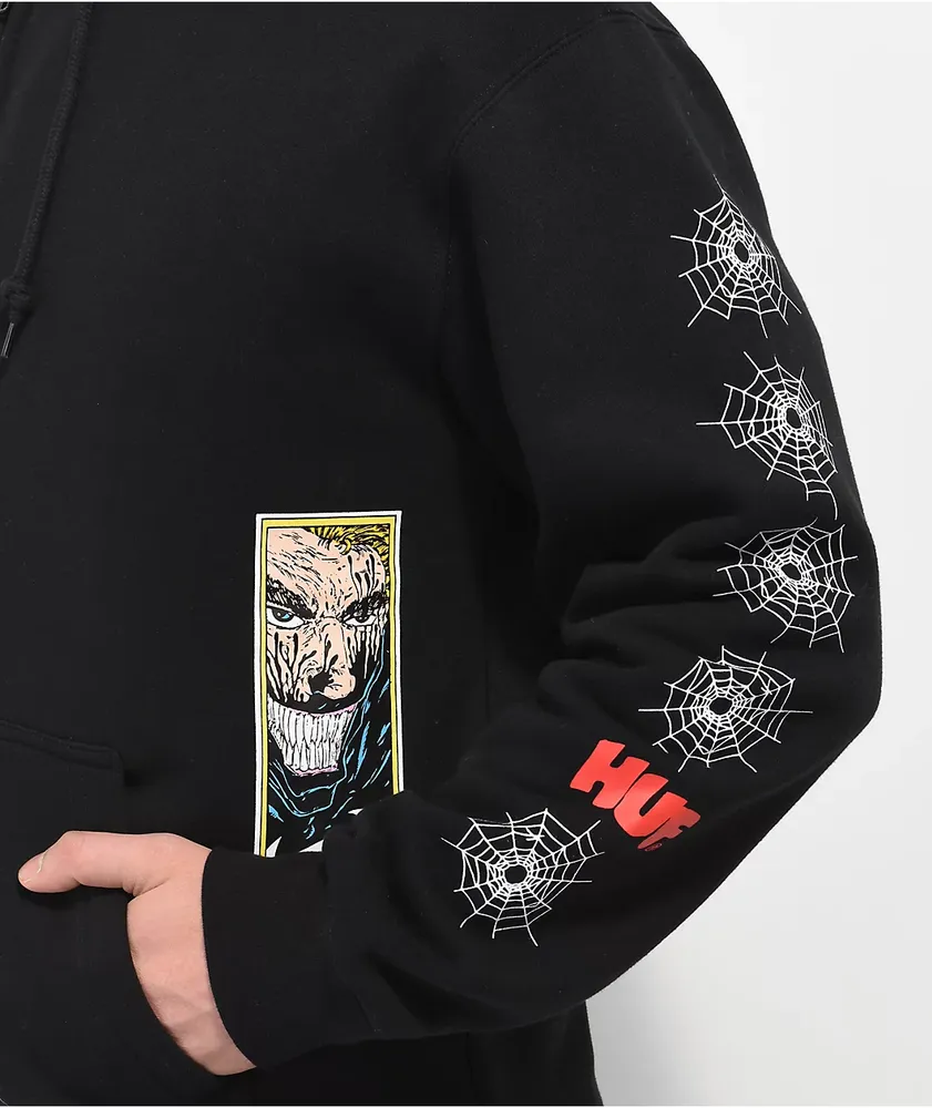HUF x Spider-Man Spidey Sense Black Zip Hoodie at Mall of
