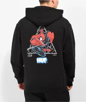 HUF x Spider-Man Thwip Triangle Black Hoodie at CoolSprings