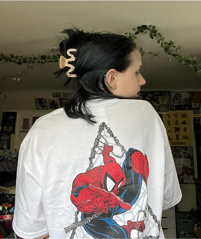 HUF x Spider-Man Thwip Triangle White T-Shirt at CoolSprings