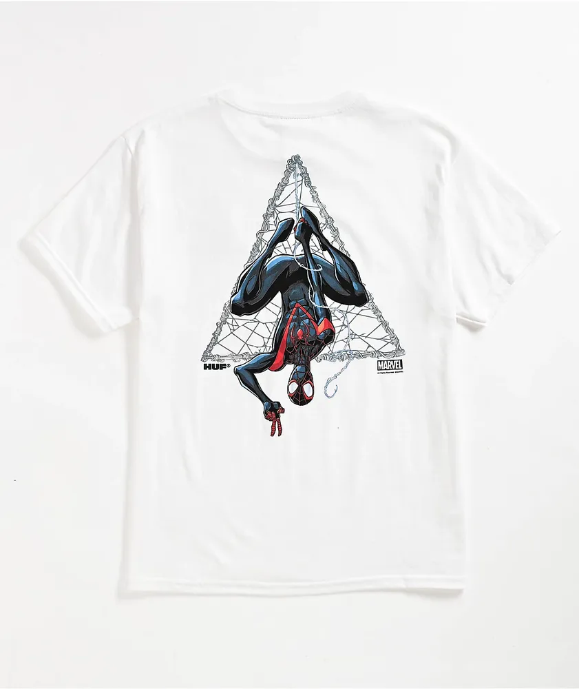 HUF x Spider Man Universe Kids Miles TT White T Shirt Hamilton Place