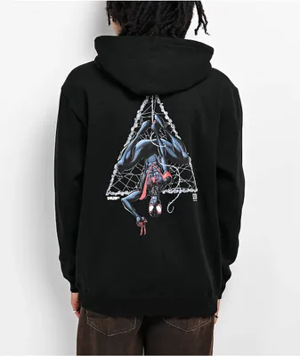 HUF x Spider-Man Thwip Triangle Black Hoodie at CoolSprings