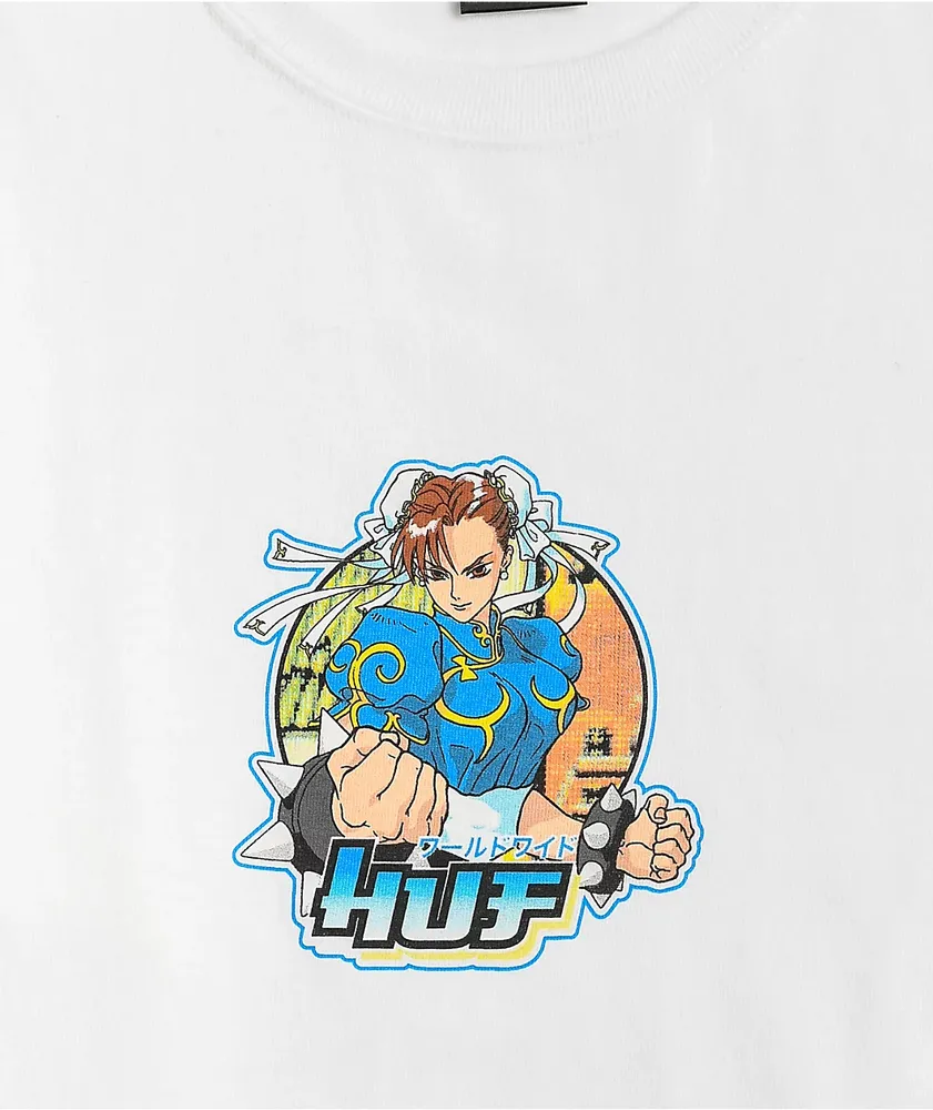HUF x Street Fighter Chun-Li White Long Sleeve T-Shirt | MainPlace
