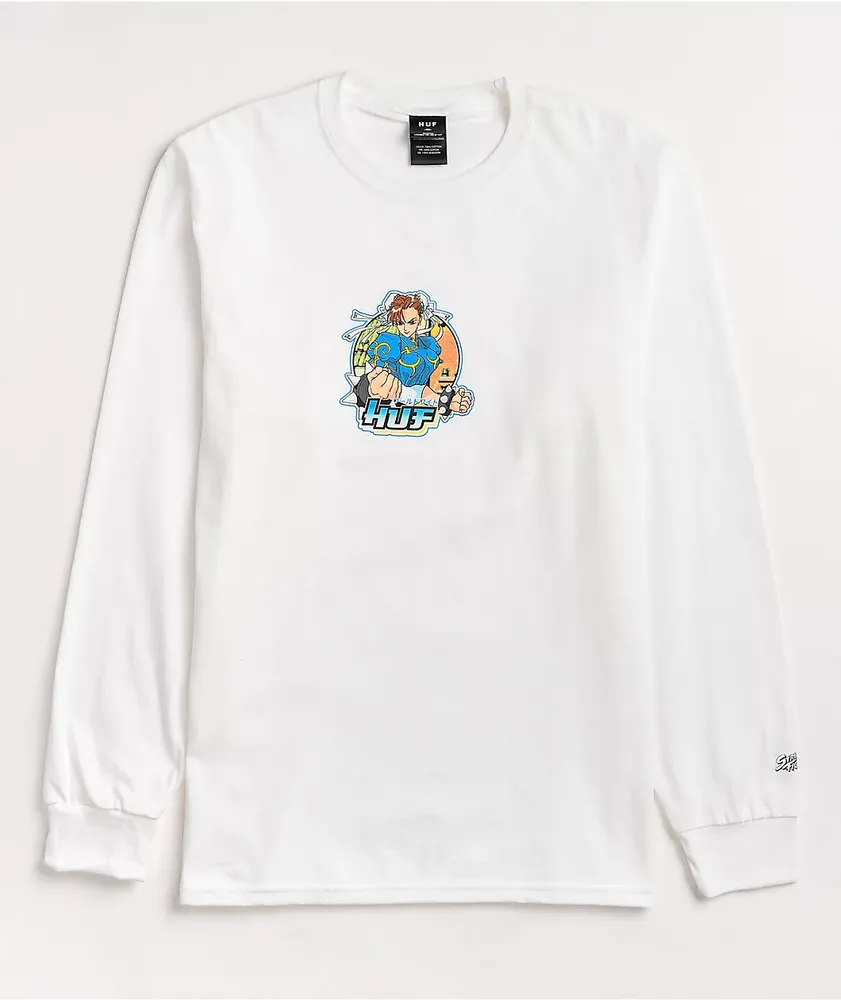 HUF x Street Fighter Chun-Li White Long Sleeve T-Shirt | Liberty