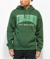 Blue and green thrasher hoodie outlet