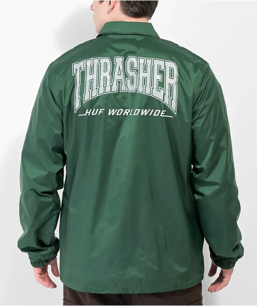 HUF x THRASHER Split Green Coaches Jacket | CoolSprings Galleria