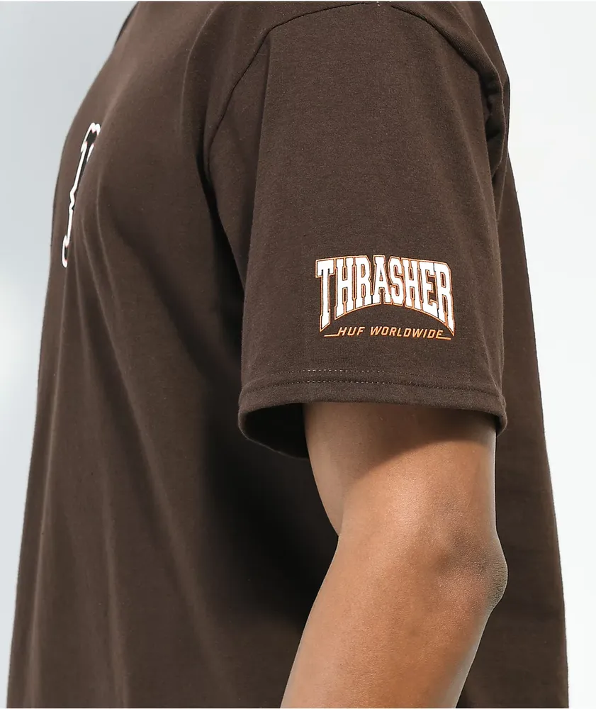 Tee shirt huf sales x thrasher
