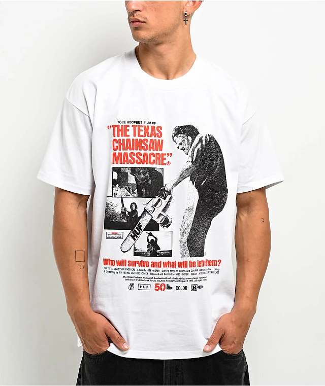 Tシャツ・カットソー HUF The Texas Chainsaw Massacre Dual Chain L/S T-Shirt Black HUF x The Texas Chainsaw Massacre Dual Chain Mens Long