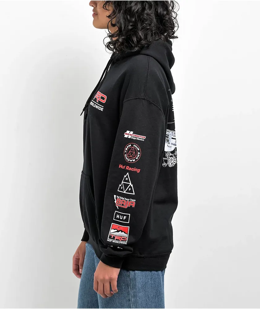 HUF x Toyota Racing Development Concept Black Hoodie | Arden Fair