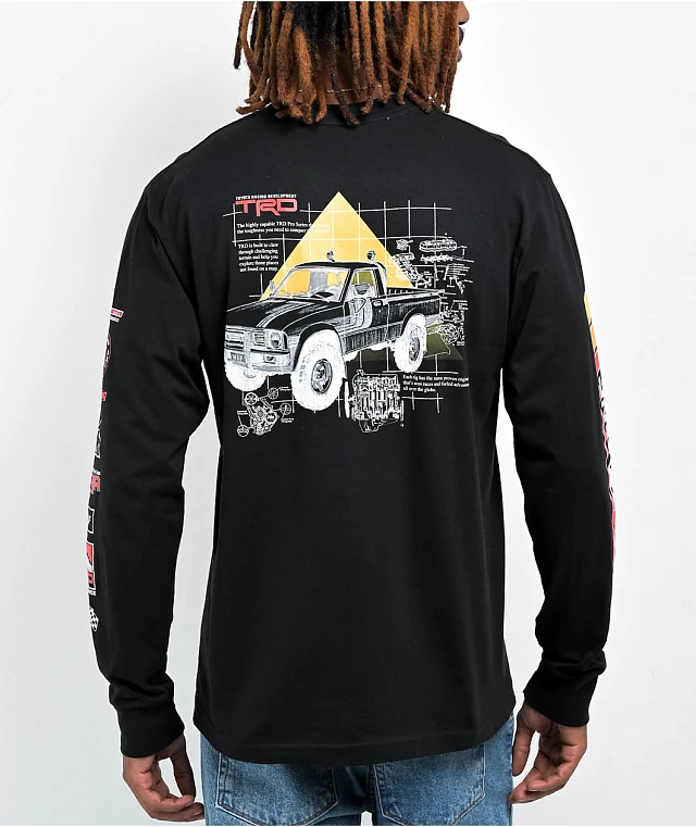 HUF x Toyota TRD Concept Black Long Sleeve T-Shirt at