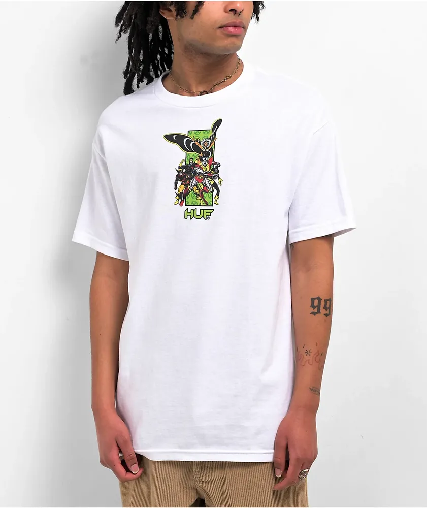 Huf white t sales shirt