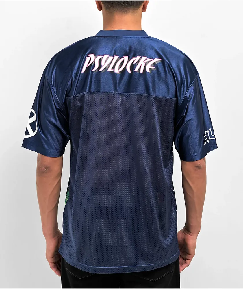 HUF x X-Men Psylocke Navy Blue Football Jersey at CoolSprings