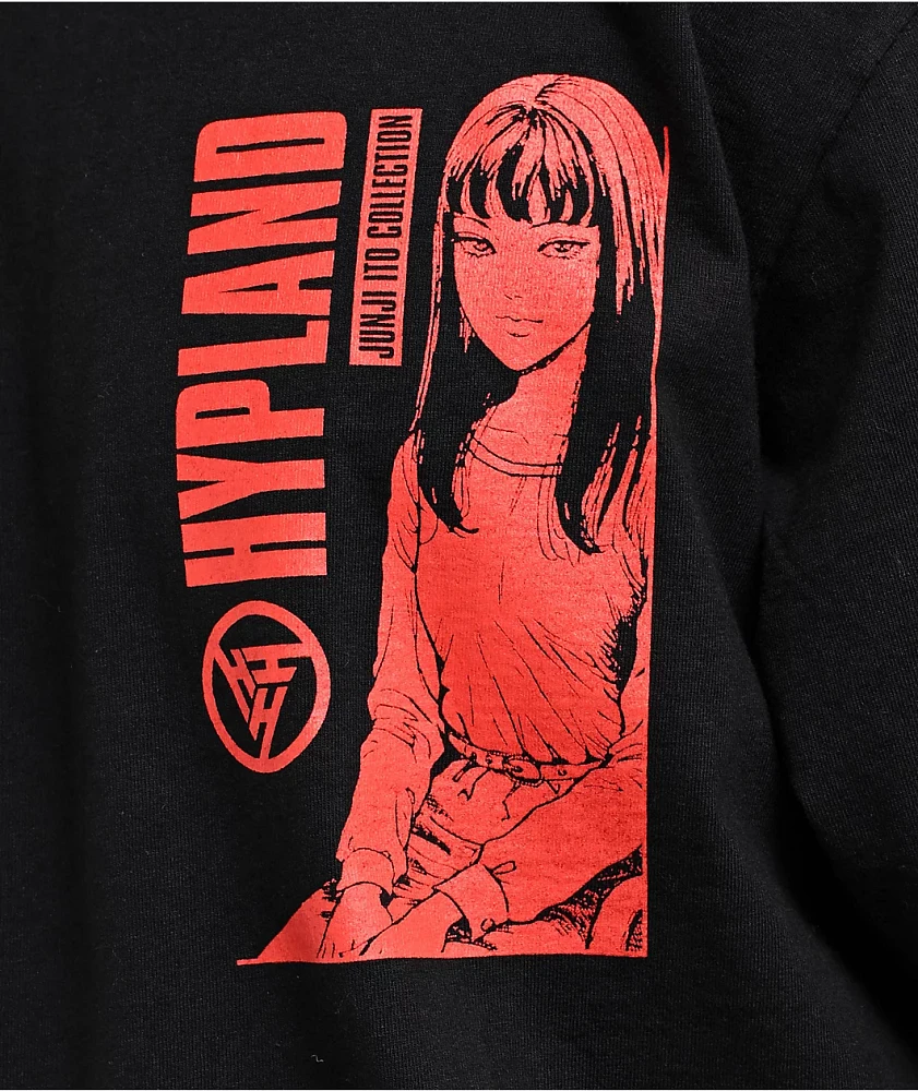 HYPLAND x Junji Ito Tomie Blocks Black T-Shirt | Connecticut Post Mall