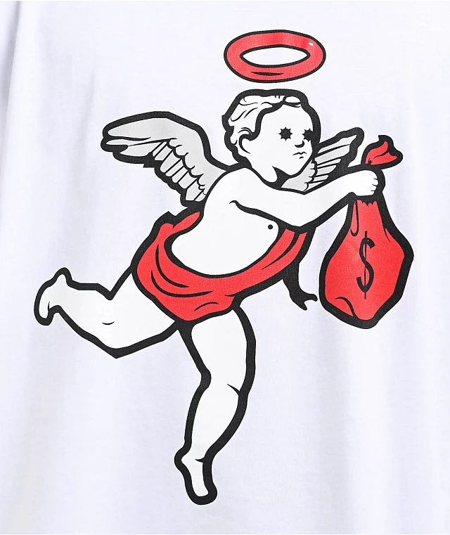 Hasta Muerte Get Money Angel White T-Shirt | MainPlace Mall