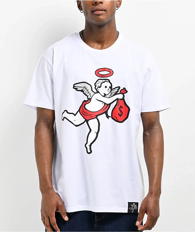 Hasta Muerte Get Money Angel White T-Shirt | MainPlace Mall