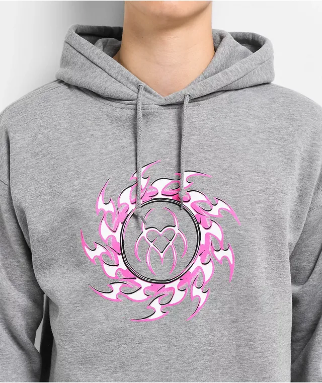 Hazheart Pink Flame Grey Hoodie CoolSprings Galleria