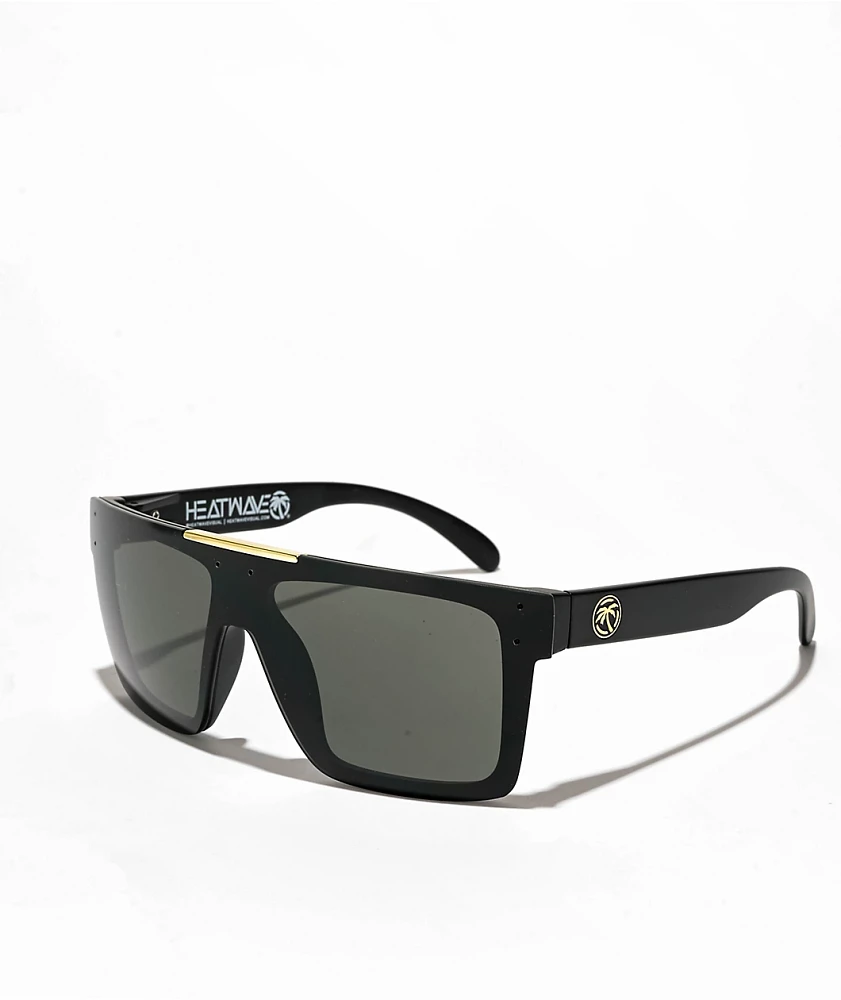 Heat Wave Quatro Black & Gold Sunglasses Hamilton Place