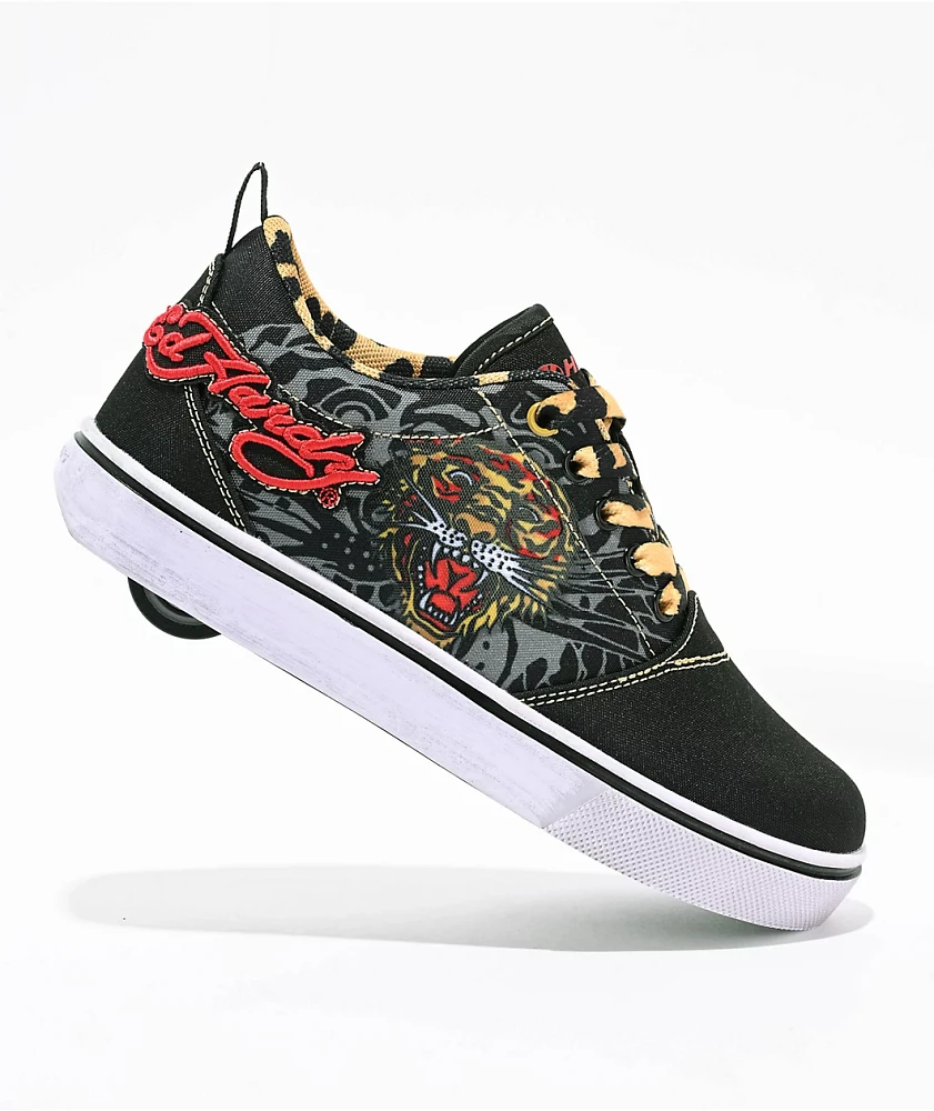 Ed Hardy スカルデザインブーツ Heelys x Ed Hardy Pro 20 Black Shoes | Arden Fair