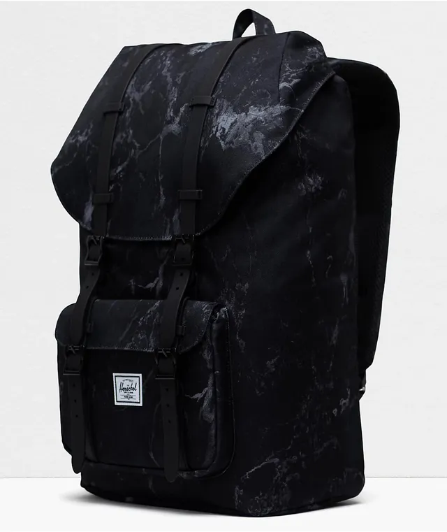 Black marble backpack top