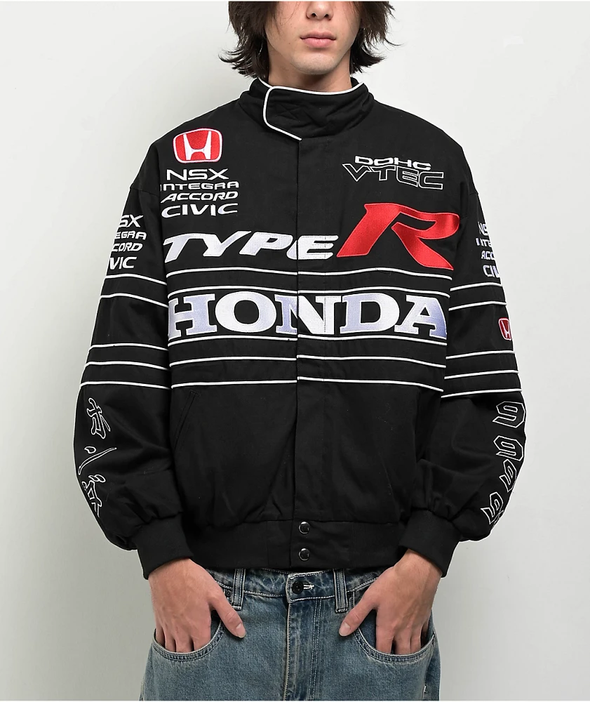 Embroidered】Honda Racing Jacket MUGEN Mobil1 Logo Red L