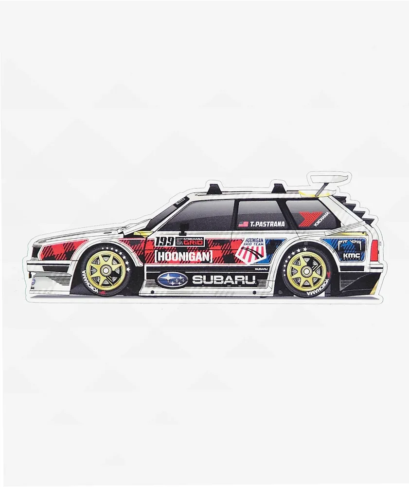 thumbnail image 2 of Ken Block 43 Tribute Decal – Gloss White Hoonigan Sticker (160mm Wide) – Gymkhana 2023 2 of 5