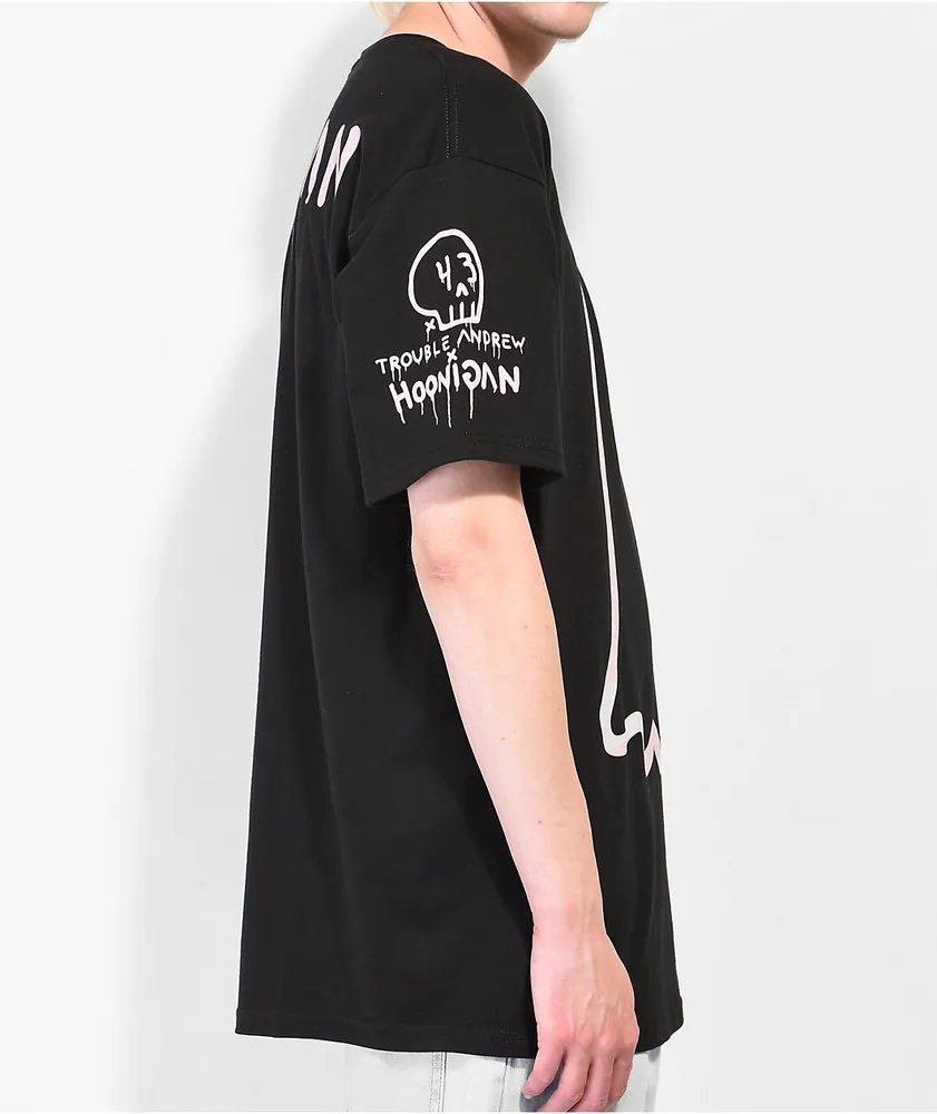 Hoonigan x Trouble Andrew Big Ghost Black T-Shirt | MainPlace Mall