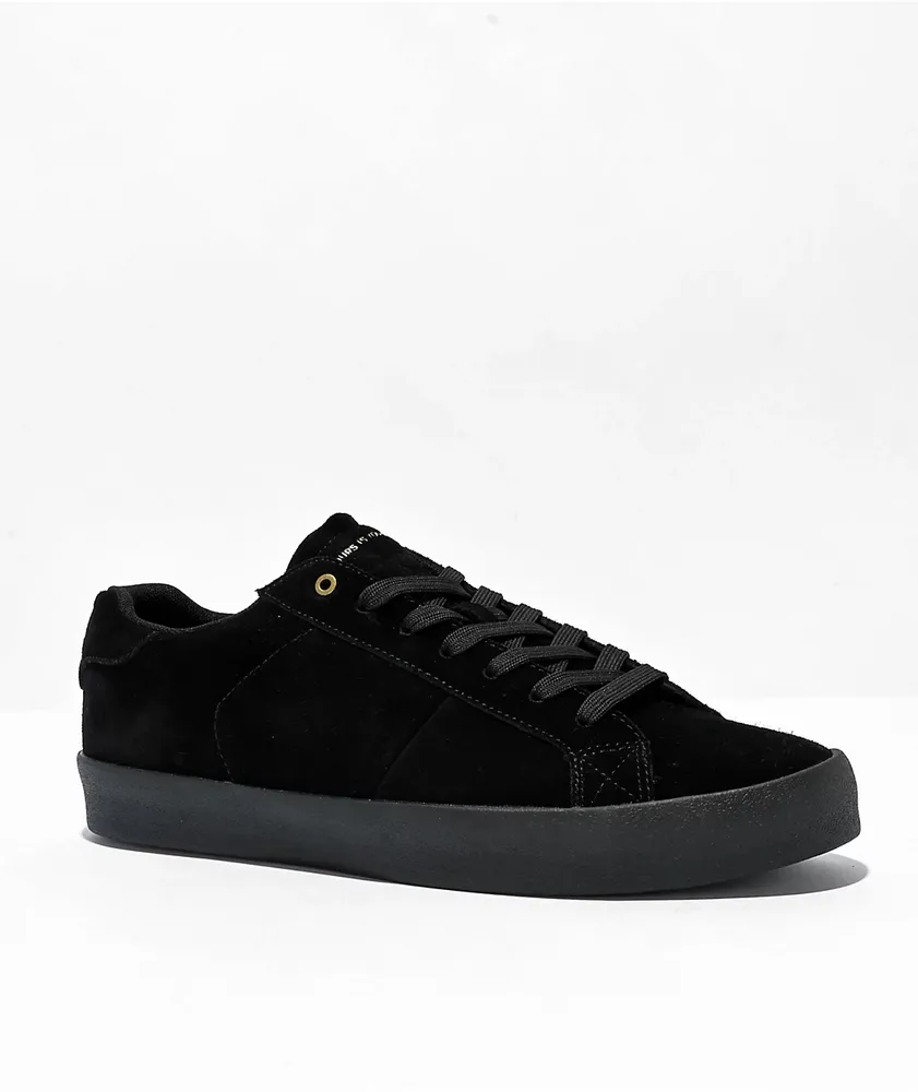Black suede skate shoes hotsell