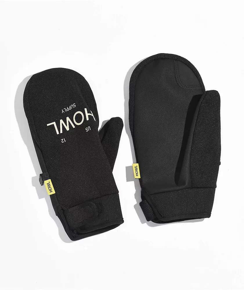 Black snowboard mittens discount