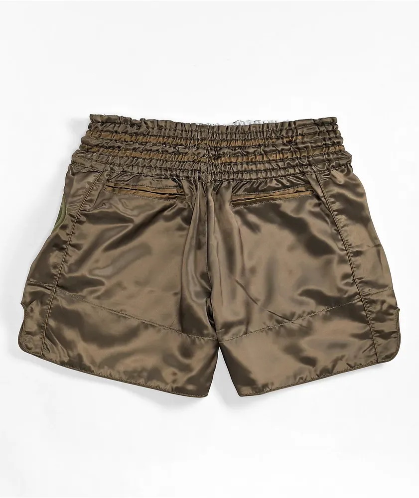 Hypland Olive Green Muay Thai Shorts | Arden Fair