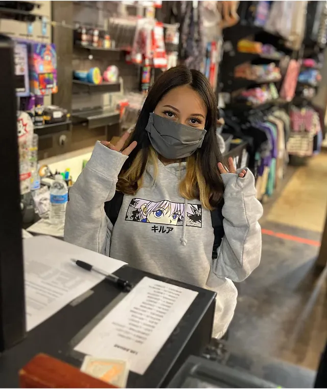 Hypland x Hunter x Hunter Killua Eye Grey Hoodie Plaza Las Americas