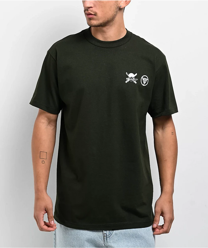 Hypland x One Piece Zoro Flame Green T-Shirt | Liberty Center
