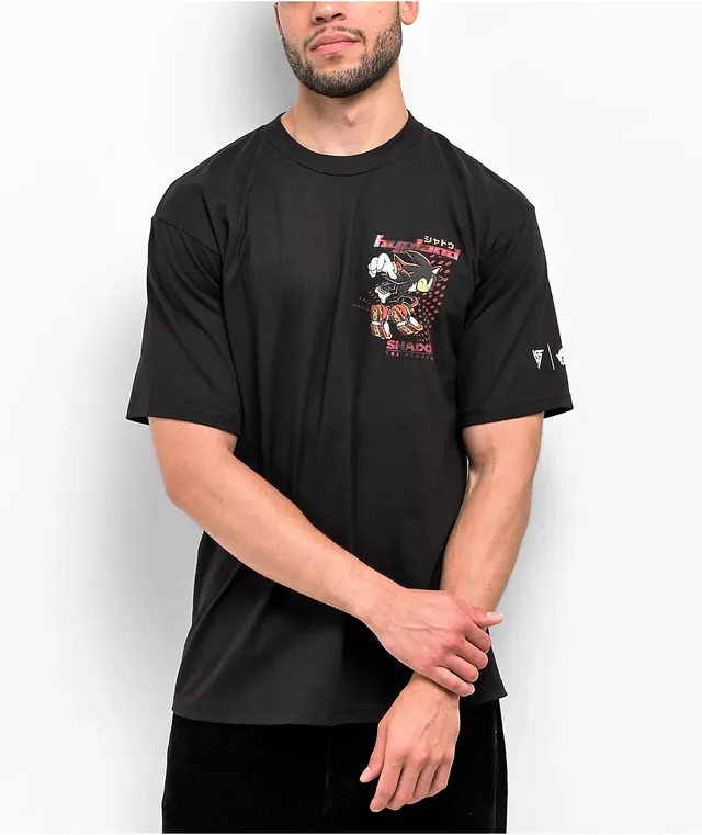 【HI FI FNK】Shadow Print T-Shirts Hypland x Sonic Shadow By Any Means Black T-Shirt