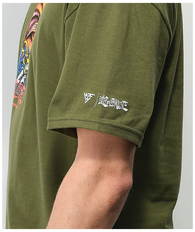 Hypland x Yu-Gi-Oh Exodia Olive T-Shirt at Hamilton Place in