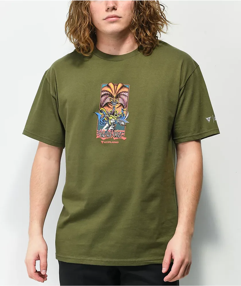 Hypland x Yu Gi Oh Exodia Olive T Shirt Vancouver Mall