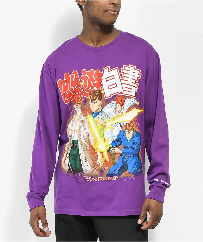 Hypland x Yu Yu Hakusho Kuwabara Purple Long Sleeve T-Shirt 