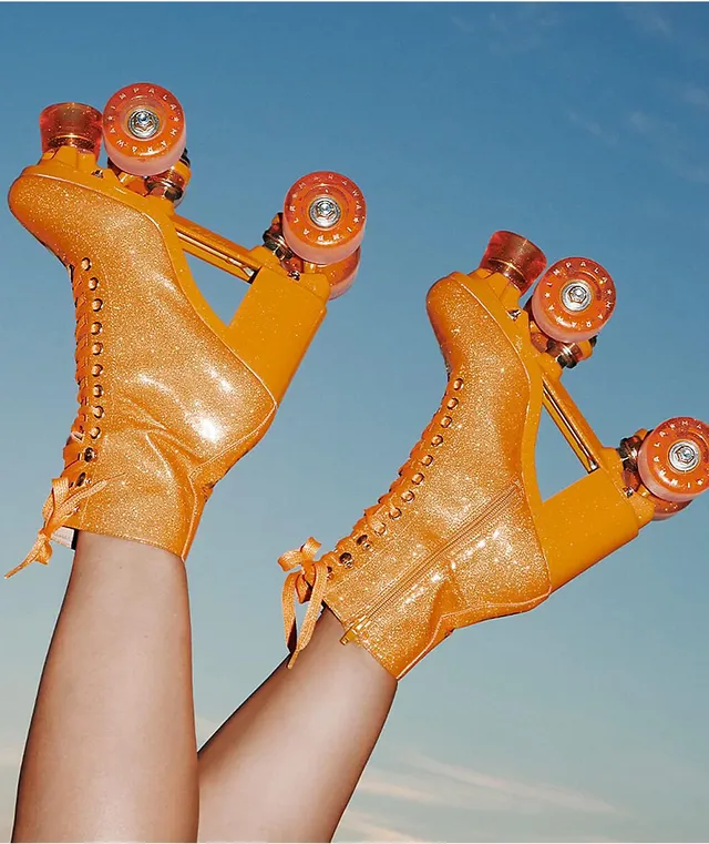 Impala x Marawa Sparkle Orange High Heel Rollerskates Hamilton Place