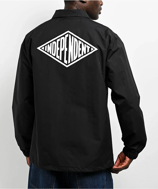 amne(アンヌ）/14CORDUROY coaching JKT Independent Mono Summit Black Coaches Jacket | Arden Fair