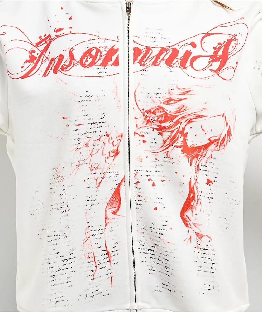 Insomnia Visuals Rebirth Natural Zip Hoodie at Hamilton Place in