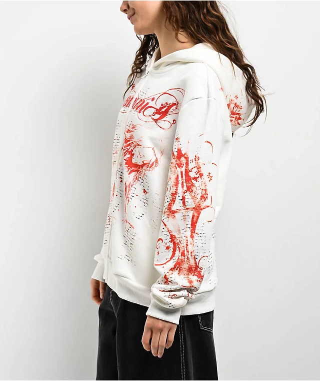 Insomnia Visuals Rebirth Natural Zip Hoodie at Hamilton Place in