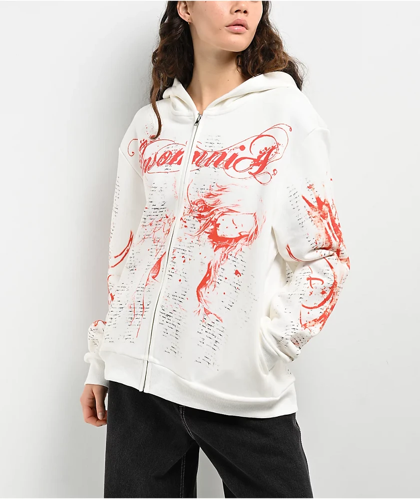 Insomnia Visuals Rebirth Natural Zip Hoodie | MainPlace Mall